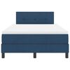 vidaXL Boxspringbett mit Matratze mit Kopfteil Blau 120 x 190 cm Stoff