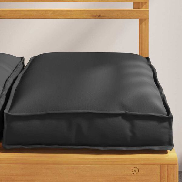 vidaXL Kissen 4 pcs Schwarz 40 x 40 x 8 cm Oxford-Stoff
