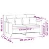 vidaXL 2-Sitzer-Sofa Schwarz 120 cm Stoff