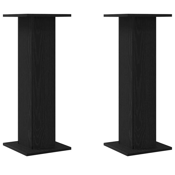 vidaXL Pflanzenst&auml;nder 2 pcs Schwarz Eichen-Optik 30 x 30 x 80 cm