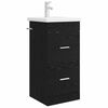 vidaXL Badezimmerschrank mit Waschbecken Schwarze Eiche