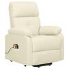 vidaXL Massagesessel mit Aufstehhilfe Creme Stoff