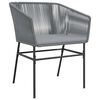 vidaXL Garten Essgruppe 5 pcs Grau Pulverbeschichteter Stahl