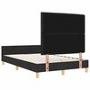 vidaXL Bettgestell mit Kopfteil Schwarz 120 x 190 cm Stoff