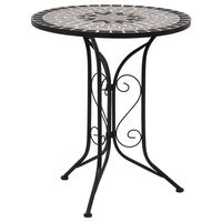 vidaXL Mosaik-Bistrotisch Grau 61 cm Keramik