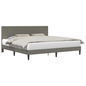 vidaXL Bettrahmen mit Kopfteil Hellgrau 180 x 200 cm Cordstoff