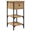 vidaXL Nachttisch Braun 33,5 x 36 x 70 cm Massives upgecyceltes Holz
