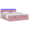 vidaXL Ottoman-Bett mit Matratzen & LEDs Rosa 180x200 cm Samt