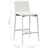 vidaXL 3-tlg. Bar-Set Kunstleder Wei&szlig;
