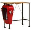 vidaXL Bartisch Traktor Rot und Braun 55x120x107 cm Massivholz Mango