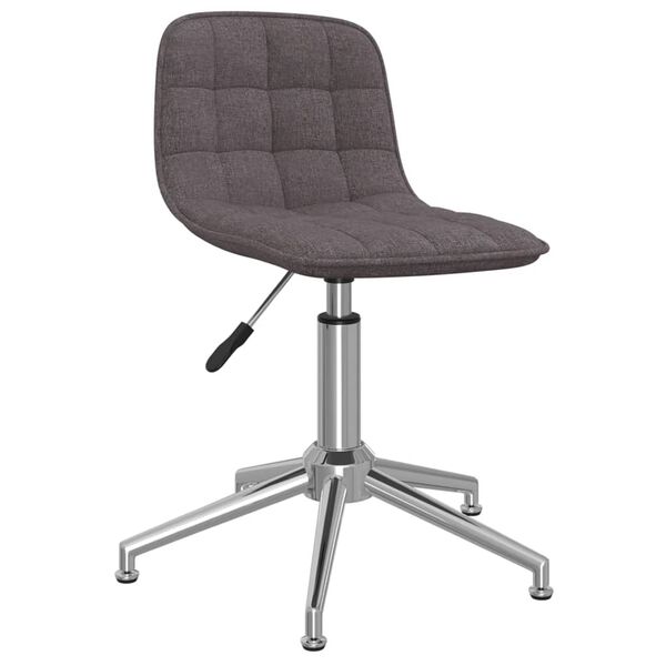 vidaXL Esszimmerst&uuml;hle 2 Stk. Drehbar Taupe Stoff