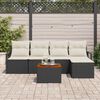 vidaXL Garten-Sofa-Set 6 pcs Schwarz und Wei&szlig;