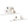 vidaXL Schweberegale 2 Stk. Wei&szlig; 120x23,5x3,8 cm MDF