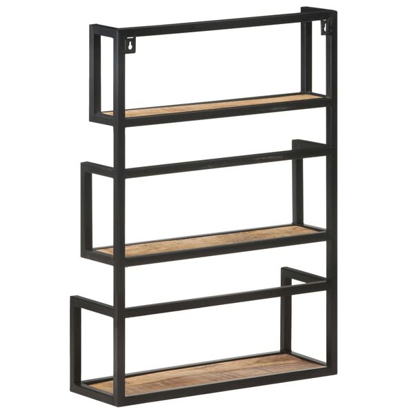 vidaXL Wandregal 60x20x85 cm Raues Mangoholz