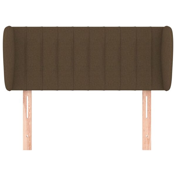 vidaXL Kopfteil mit Ohren Dunkelbraun 103x23x78/88 cm Stoff
