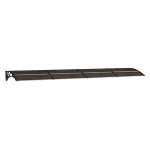 vidaXL T&uuml;rvordach Schwarz 350x75 cm Polycarbonat