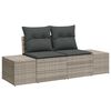 vidaXL Garten-Sofa-Set 6 pcs Hellgrau Poly-Rattan