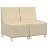 vidaXL Modulares Armfreies Sofa 2 pcs Creme 55 x 74 x 82 cm Stoff