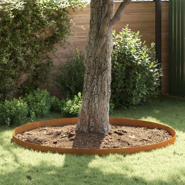 vidaXL Raseneinfassung Rostig 450 x 0,05 x 15 cm Wetterfeststahl
