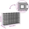 vidaXL Gabionen Hochbeet 3 pcs Silber 250 x 50 x 150 cm