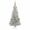 vidaXL Weihnachtsbaum mit 300 LEDs mit St&auml;nder Silber 240 cm PET