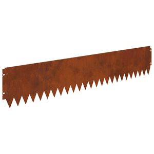 vidaXL Rasenkante 10 stk. 103 x 20 cm Stahl Rostoptik