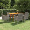 vidaXL 7-tlg. Garten-Essgruppe Grau