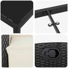 vidaXL Garten Essgruppe mit Kissen 7 pcs Schwarz Poly-Rattan