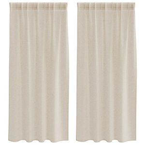 vidaXL Voile-Vorhang 2 stk. Sand 175 x 140 cm Polyester