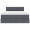 vidaXL Bett mit Stauraum und LED Dunkelgrau 140 x 200 cm Samt