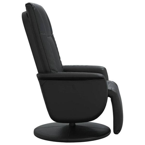 vidaXL Relaxsessel mit Fu&szlig;teil Schwarz Kunstleder