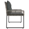 vidaXL Bank Outdoor Grau 118 x 55 x 82 cm PE-Rattan und Stoff