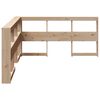 vidaXL Kopfteil mit b&uuml;cherregal L-form 135 cm massivholz kiefer