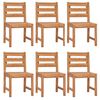 vidaXL 7-tlg. Garten-Essgruppe Massivholz Teak