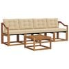 vidaXL Outdoor-Sofagarnitur 5 Stk. Natur und Beige