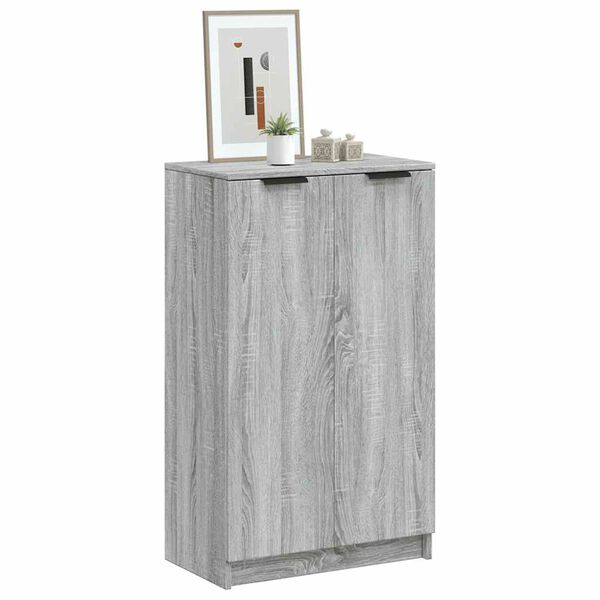 vidaXL Schuhschrank Grau Sonoma 59x35x100 cm Holzwerkstoff