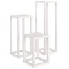 vidaXL 3-tlg. Pflanzenst&auml;nder-Set Wei&szlig; Massivholz Kiefer