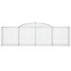 vidaXL Gabionen mit Hochbogen 30 Stk. 300x50x80/100cm Verzinktes Eisen