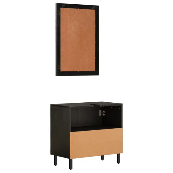 vidaXL 2-tlg. Badm&ouml;bel-Set Massivholz Mango