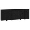 vidaXL Sideboard Schwarz 230x35x80 cm Massivholz Kiefer