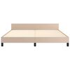 vidaXL Bettgestell mit Kopfteil ohne Matratze Cappuccino 160x200 cm