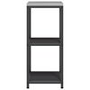 vidaXL K&uuml;chenaufbewahrung mit Regal Schwarz 60 x 50 x 92 cm Stahl
