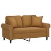 vidaXL 2-Sitzer-Sofa mit Kissen Braun 120 cm Samt