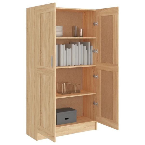 vidaXL Bücherregal Sonoma-Eiche 82,5x30,5x150 cm Holzwerkstoff