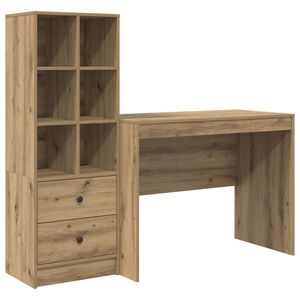 vidaXL Schreibtisch Artisan-Eiche 145.5 x 50 x 127 cm 2 Stk.