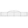 vidaXL Gabionen mit Hochbogen 25 Stk. 300x50x40/60 cm Verzinktes Eisen