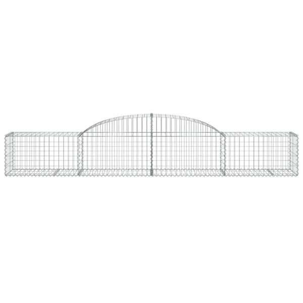 vidaXL Gabionen mit Hochbogen 25 Stk. 300x50x40/60 cm Verzinktes Eisen