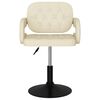 vidaXL Esszimmerst&uuml;hle 2 Stk. Drehbar Creme Stoff
