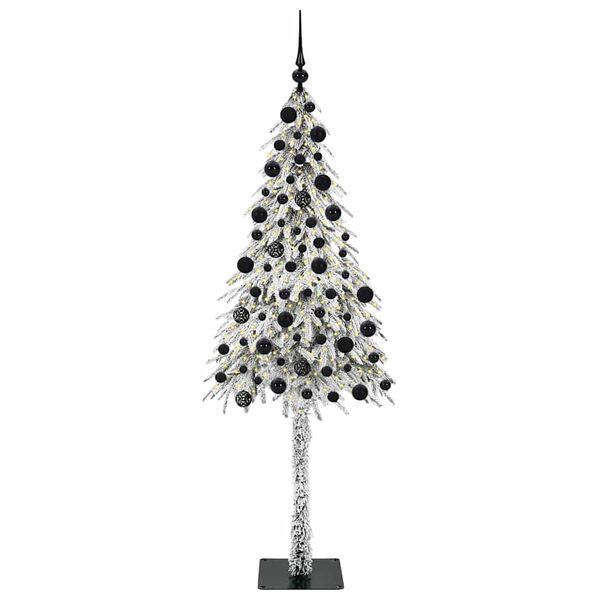 vidaXL Weihnachtsbaum mit 300 LEDs Wei&szlig; 210 cm PE und Stahl