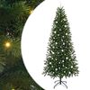 vidaXL K&uuml;nstlicher Weihnachtsbaum mit 300 LEDs Gr&uuml;n 240 cm PE und PVC